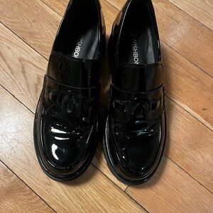 Wishbone Black Patent Leather Loafers